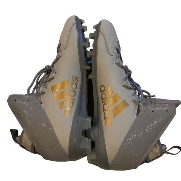Adidas Freak Lax Mid Football Cleats CG4257 Gray Gold Mens Size 12.5 - Picture 8 of 11